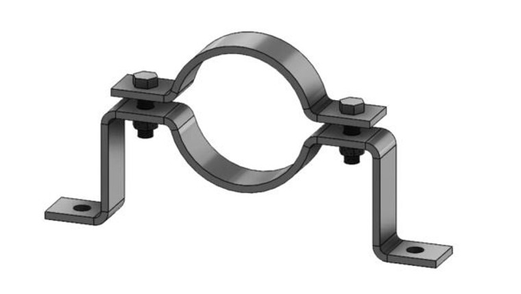 Stainless Offset Pipe Clamp Hanger 304