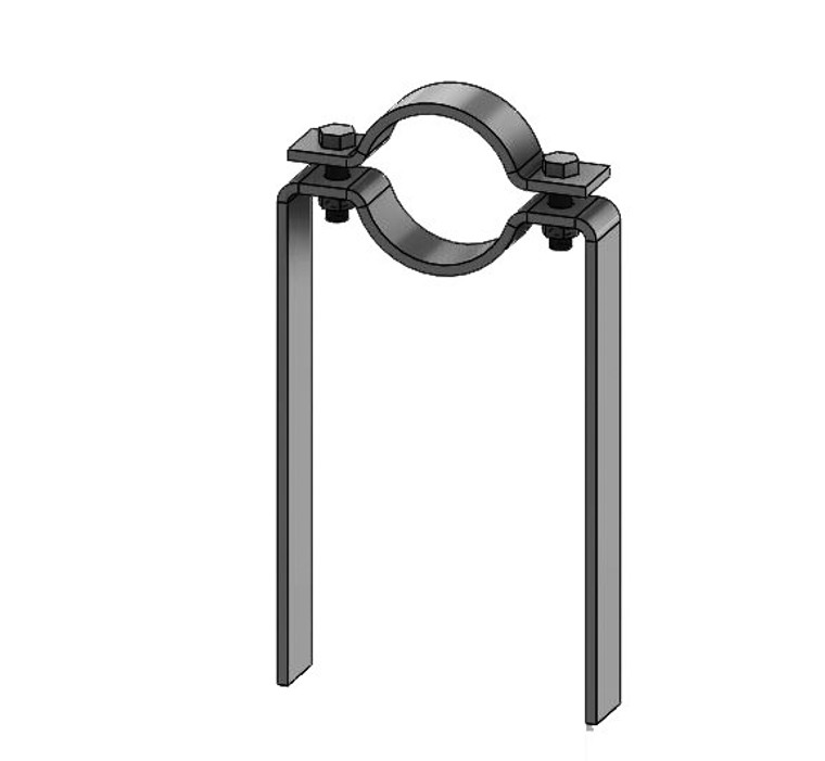 Stainless Extended Pipe Clamp Hanger 304