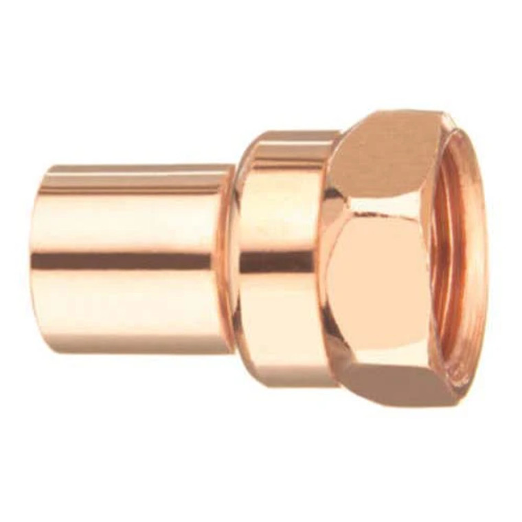 Wrot Copper Female 1 Inch Street Adapter Fitting x FNPT