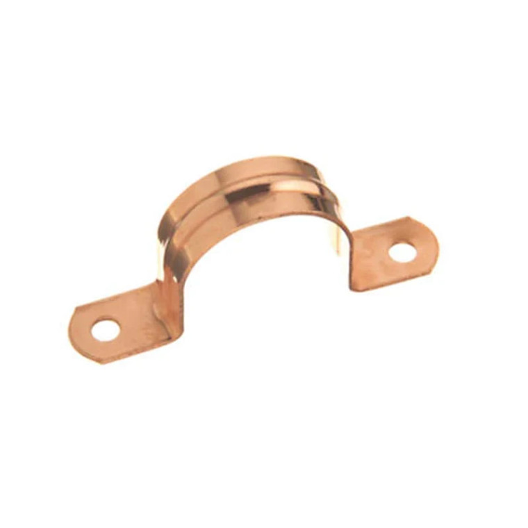 Wrot Copper Double Hole Tube Strap 3/8 in