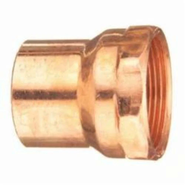 Wrot Copper DWV Female Adapter 1 1/4 in C x F Steel/Wrot Copper Domestic