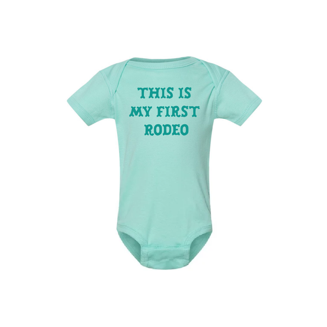 Infants First Rodeo Teal Onesie Infants First Rodeo Teal Onesie