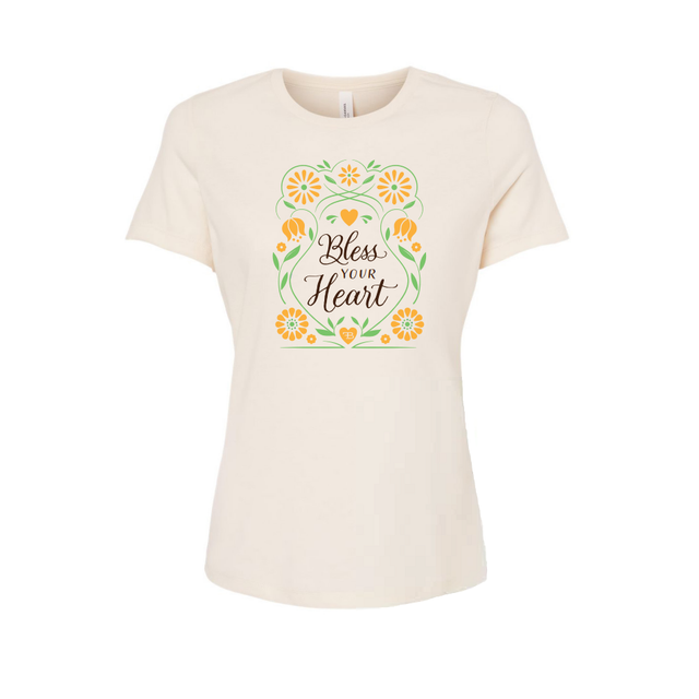 Womens Bless Your Heart Short Sleeve Gold Womens Bless Your Heart Short Sleeve Gold