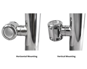 Rod Holder Stainless Steel Clamp-On Adjustable Rail Mount Rod Holder Stainless Steel Clamp-On Adjustable Rail Mount
