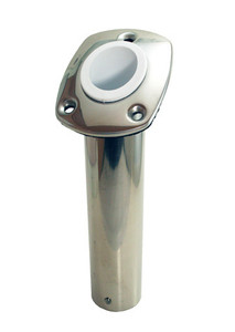 Stainless Steel Rod Holder 30deg with White Insert Stainless Steel Rod Holder 30deg with White Insert