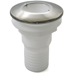 Skin Fitting Plastic with Stainless Steel Cap 38mm (1 1/2-inch) Skin Fitting Plastic with Stainless Steel Cap 38mm (1 1/2-inch)