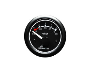 Wema Oil Pressure Gauge Black 0-5 Bar Wema Oil Pressure Gauge Black 0-5 Bar