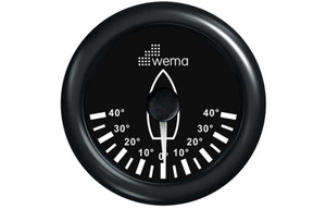 Wema Rudder Angle Indicator Gauge Black 12/24v Wema Rudder Angle Indicator Gauge Black 12/24v