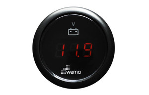 Wema Voltmeter Gauge Digital Black 12/24v Wema Voltmeter Gauge Digital Black 12/24v