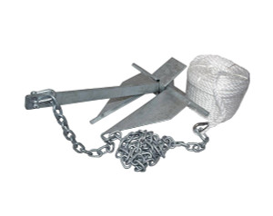 Sand Anchor Kit Multiple Size Options with 3m Chain & 50m Rope Sand Anchor Kit Multiple Size Options with 3m Chain & 50m Rope