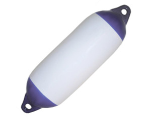 Boat Fenders White with Blue Tops Boat Fenders White with Blue Tops