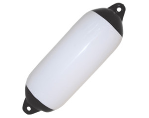 Boat Fenders White with Black Tops Boat Fenders White with Black Tops