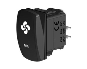 Rocker Switch LED Laser Etched Cover Fan