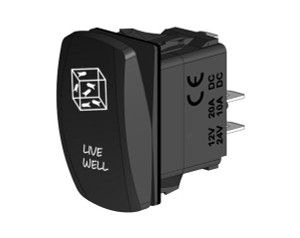 Rocker Switch LED Laser Etched Cover Livewell Pump Rocker Switch LED Laser Etched Cover Livewell Pump