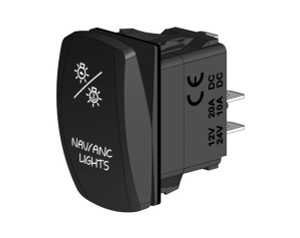 Rocker Switch LED Laser Etched Cover Nav/Anchor Lights