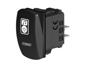 Rocker Switch LED Laser Etched Cover Stereo Rocker Switch LED Laser Etched Cover Stereo
