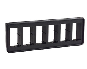Rocker Switch Mounting Panel Six Gang Black Rocker Switch Mounting Panel Six Gang Black