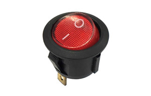 Round Rocker Switch with LED Indication Red 20A 12V