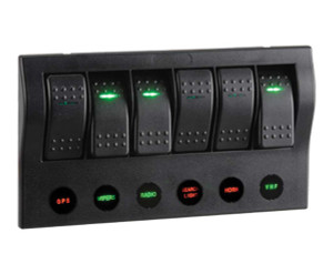 Narva LED 6-Way Switch Panel with Fuse or Circuit Breaker Protection Narva LED 6-Way Switch Panel with Fuse or Circuit Breaker Protection
