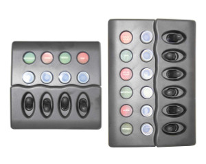 Switch Panel with Circuit Breakers Backlit Waterproof Switch Panel with Circuit Breakers Backlit Waterproof