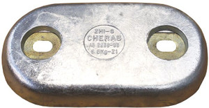 Hull Oval Zinc Anode ZHI-6 with holes 6.5kg Hull Oval Zinc Anode ZHI-6 with holes 6.5kg