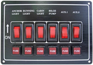 Switch Panel Horizontal Mount 6 Switch