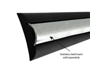 Gunwale Rub Rail Rigid PVC 38mm x 3.65m Black (C) BODY ONLY Gunwale Rub Rail Rigid PVC 38mm x 3.65m Black (C) BODY ONLY