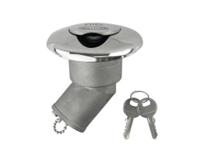 Deck Fill Lockable 45deg with Key Stainless Steel Fuel 38mm
