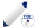 Sidewind F-Series Fenders White with Blue Tops + FREE 9-inch Buoy
