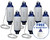 Boat Fender R20 White/Blue with Lanyard 507x140mm 6 Pack + FREE Buoy