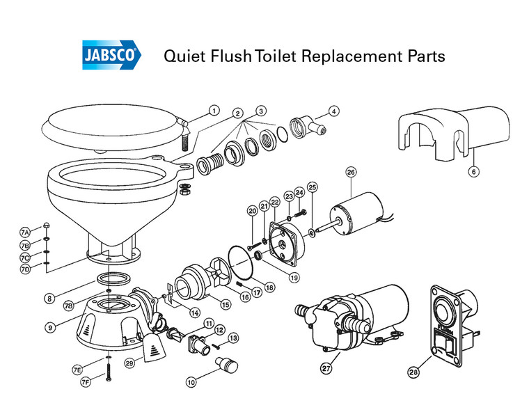 Replacement Macerator Housing for Jabsco Toilets 37014-0000