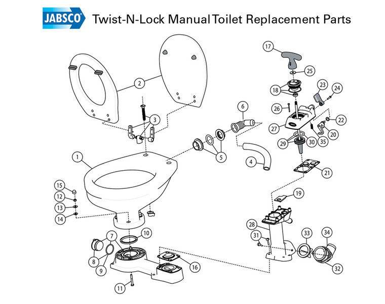 Replacement Piston, Rod and O-Ring for Twist 'N' Lock Toilets 29046-3000