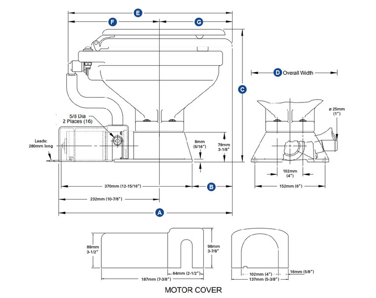 Jabsco Premium Series 37010 Electric Toilets