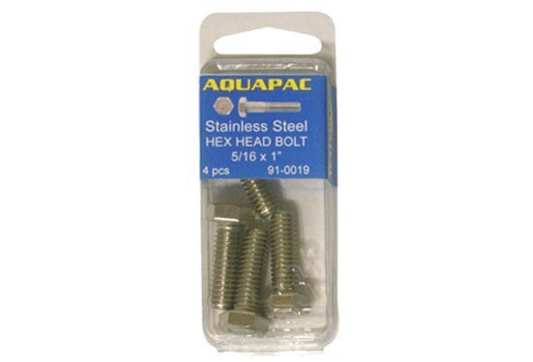 Hex Head Bolts 304-Grade Stainless Steel Packs