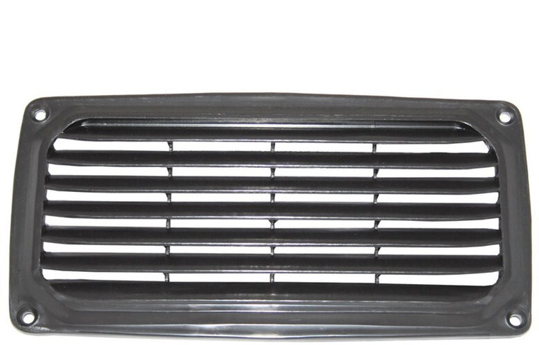 Vent Black Plastic 200x100mm