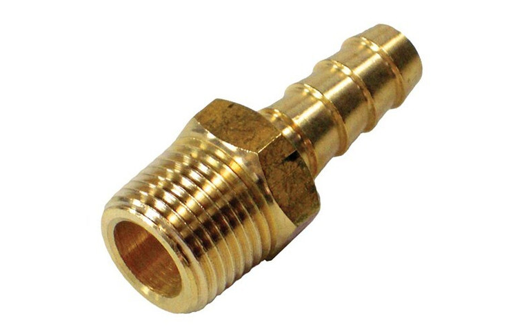 Brass Hose Tail Fitting 3/8'' NPT Male | 10mm Hose