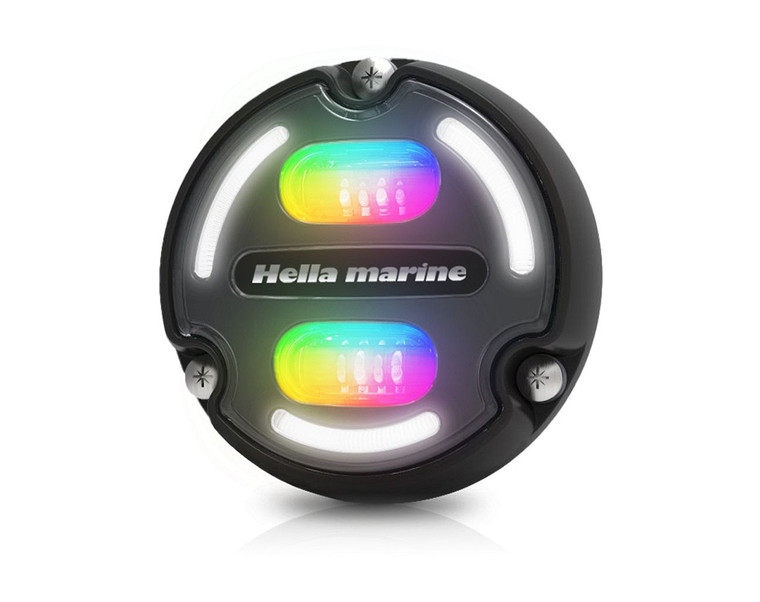 Hella Apelo A2 Aluminium Underwater Light RGB Colour Change LED with Charcoal Lens