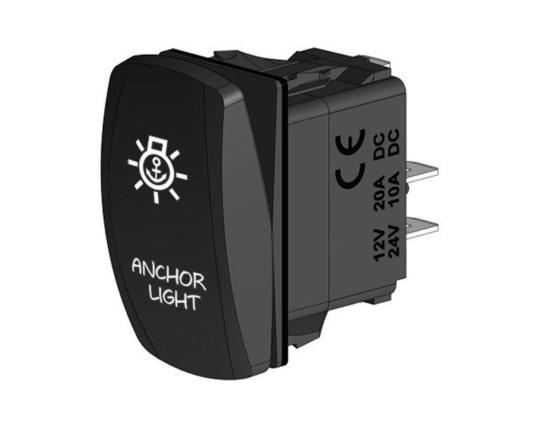 Rocker Switch LED Laser Etched Cover Anchor Light