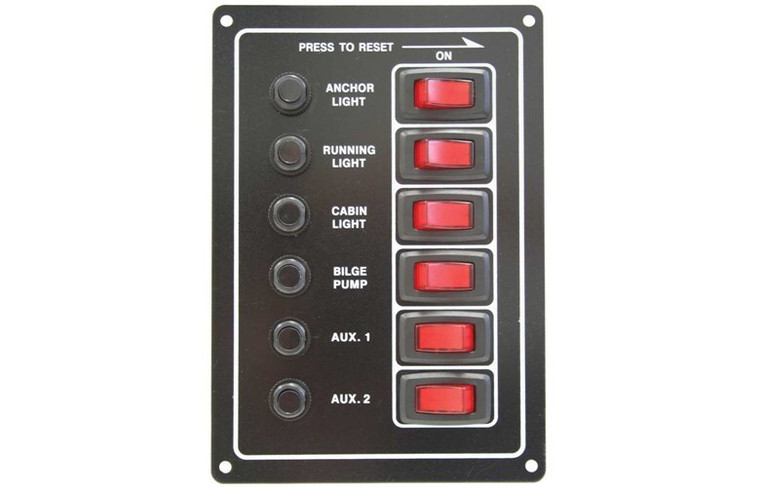 Switch Panel Circuit Breaker 6 Gang