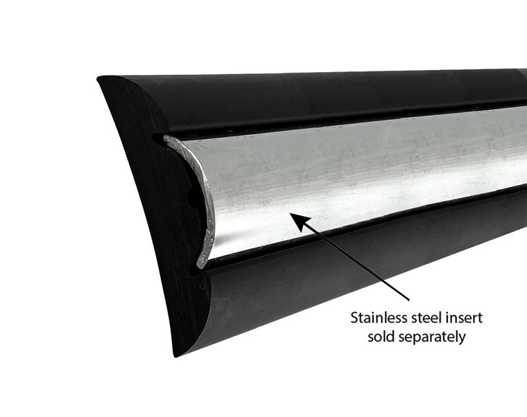 Gunwale Rub Rail Rigid PVC 38mm x 3.65m Black (C) BODY ONLY