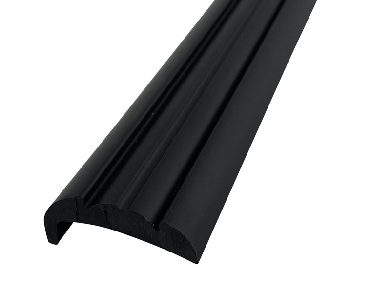Gunwale Rub Rail Rigid PVC 38mm x 3.65m Black (B) BODY ONLY