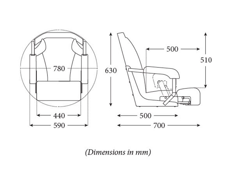 Mojo Deluxe Flip-Up Helm Boat Seat