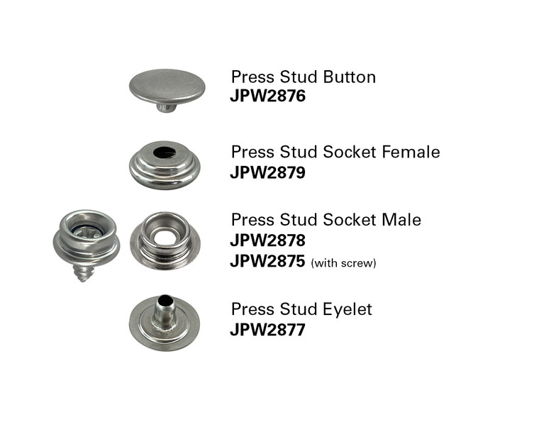 Press Stud Socket Male 10pk