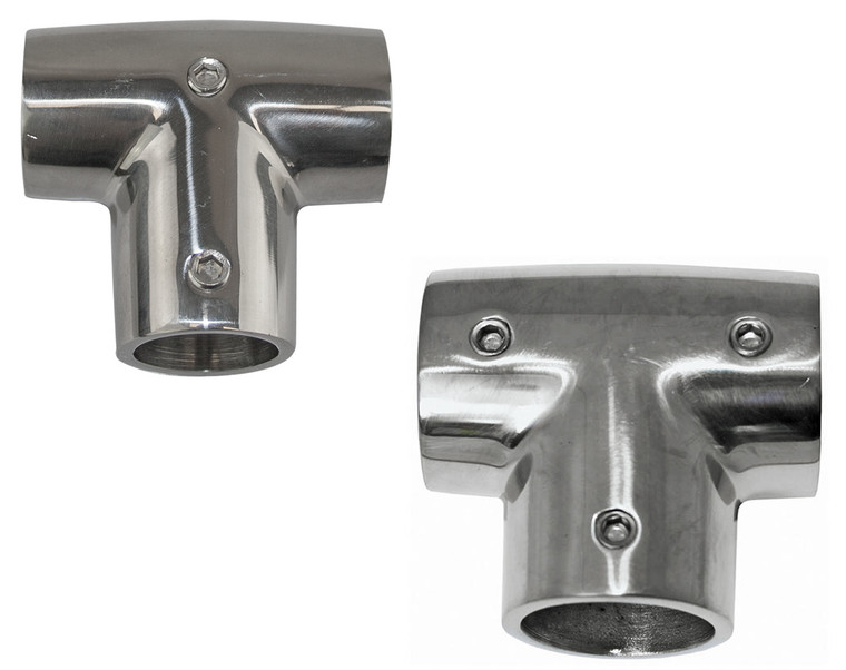 Rail Fitting Tee 316 Grade Stainless Steel 90deg