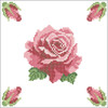 Herrschners Romantic Rose Quilt Blocks Stamped Embroidery