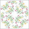 Herrschners Field of Flowers Quilt Blocks Stamped Cross-Stitch