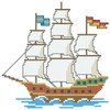 Herrschners Setting Sail Quilt Blocks Stamped Cross-Stitch Herrschners Setting Sail Quilt Blocks Stamped Cross-Stitch