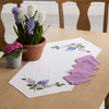 Nob Hill Lilacs Table Runner & Napkins Stamped Embroidery Kit