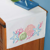 Herrschners Shell Collection Dresser Scarf Stamped Cross-Stitch Herrschners Shell Collection Dresser Scarf Stamped Cross-Stitch