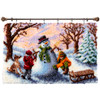 Herrschners Building a Snowman Kit & Hanger Latch Hook Kit Herrschners Building a Snowman Kit & Hanger Latch Hook Kit